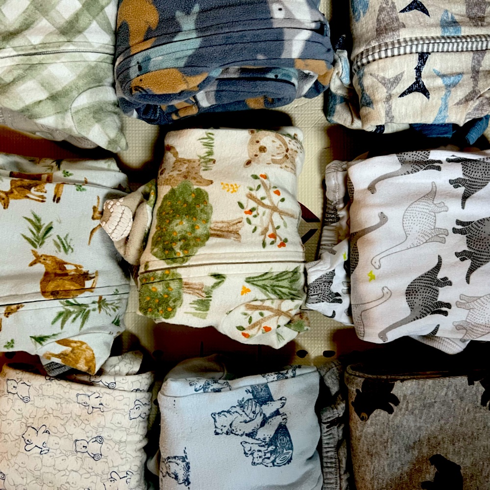 15 Footies Rompers & Sleep Gowns 0-3mos